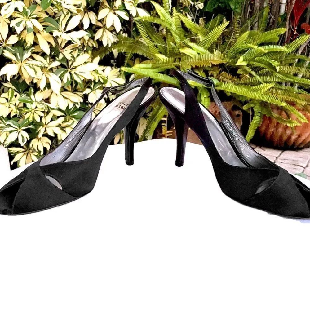 Stuart Weitzman peep Toe Sling-Back Heels - Picture 3 of 11